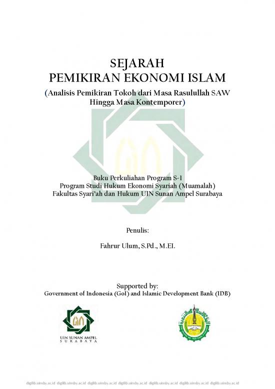 picture Hukum Pdf 38612 | Sejarah Pemikiran Ekonomi Islam