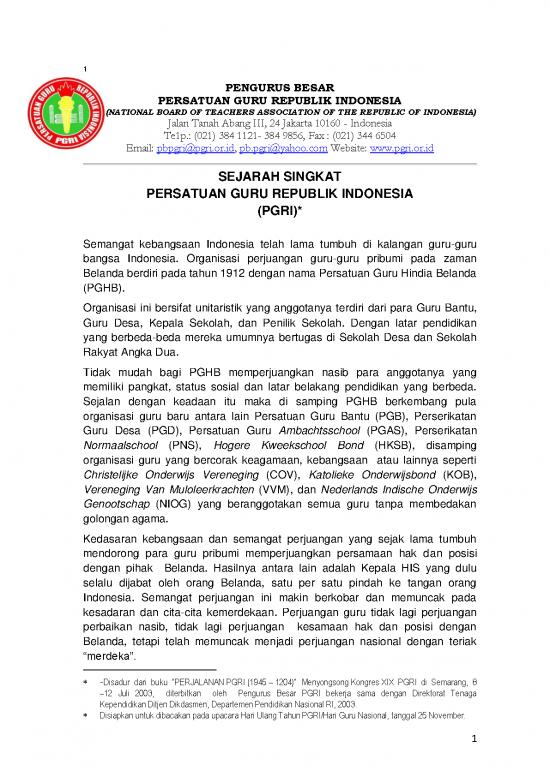 picture_Sejarah Pgri Pdf 39402 | Sejarah Singkat Pgri