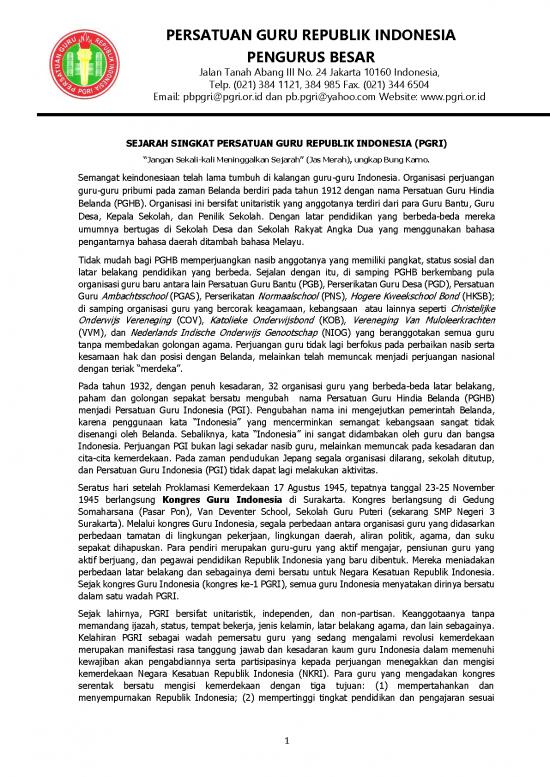 picture_Sejarah Pgri Pdf 39170 | Versi Perubahan Lengkap Sejarah Singkat Pgri 2020