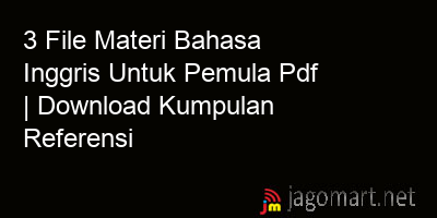 picture 3 File Materi Bahasa Inggris Untuk Pemula Pdf | Download Kumpulan Referensi