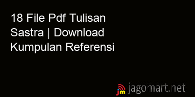 picture 18 File Pdf Tulisan Sastra | Download Kumpulan Referensi