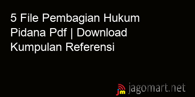 picture 5 File Pembagian Hukum Pidana Pdf | Download Kumpulan Referensi