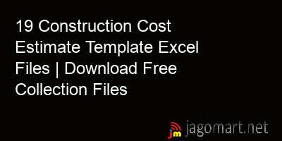 picture 19 Construction Cost Estimate Template Excel Files | Download Free Collection Files