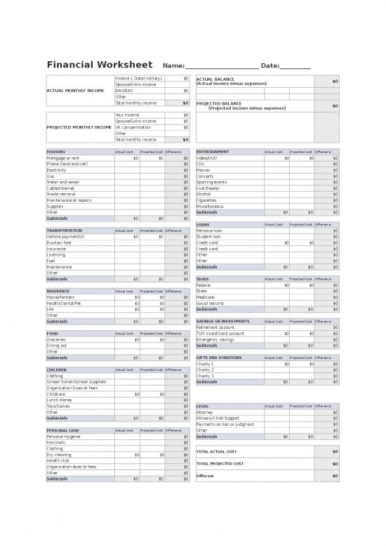 picture_Spreadsheet For Expenses 40977 | 07   Ci Applicant Personal Budget Worksheet