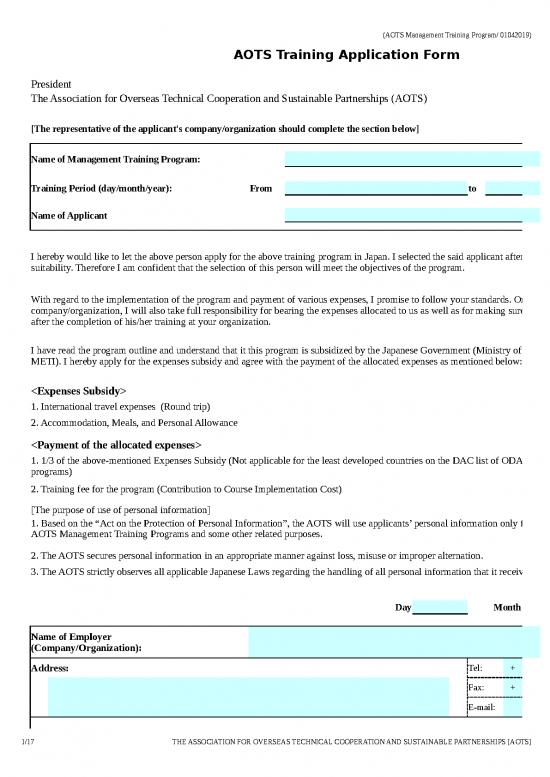 picture Spreadsheet For Expenses 41140 | 1 2019 Aots Training Application Form