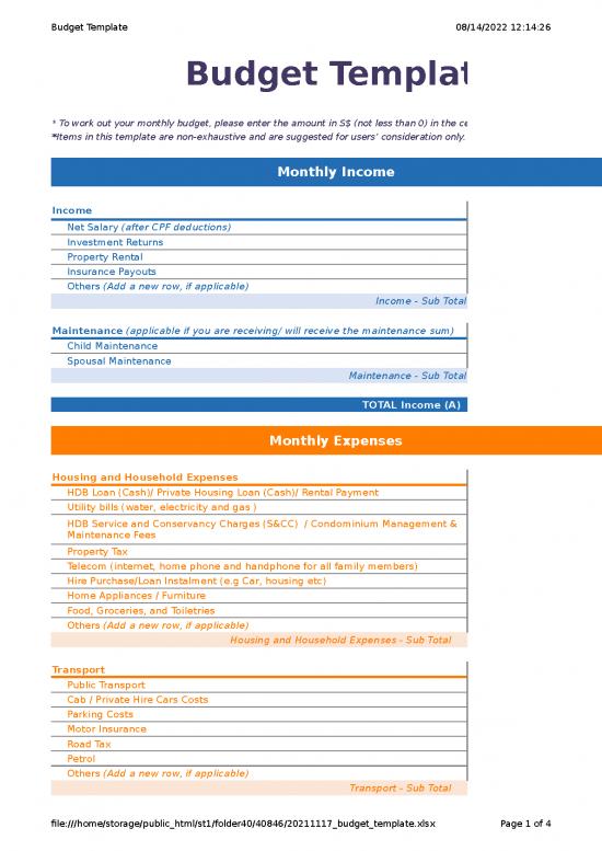 picture Spreadsheet For Expenses 40846 | 20211117 Budget Template
