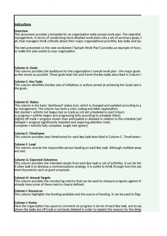 picture Excel Sample Sheet 41452 | Annual Work Plan Template Syfs