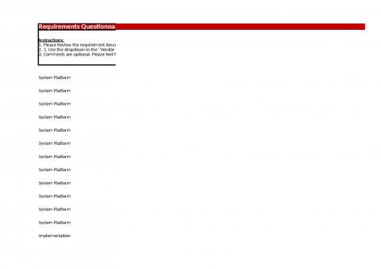 picture Budget Spreadsheet 40995 | Attachment A   Fp&a Software Requirements Questionnaire