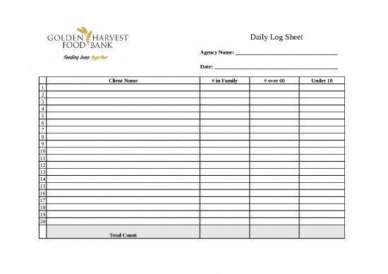 picture Excel Sample Sheet 41599 | Basic Daily Log Sheet