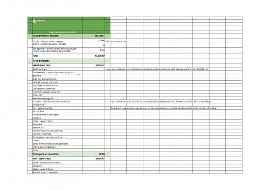 picture Spreadsheet For Expenses 41041 | Budget Sheet