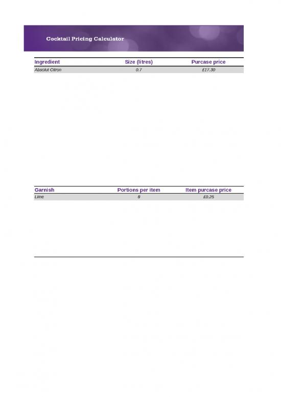 picture1_Cost Sheet Format In Excel 42232 | Cocktail Pricing Calculator