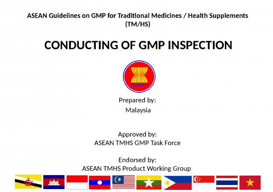 picture Company Presentation Template 42362 | Conducting Gmp Inspection 1