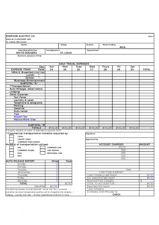 picture Spreadsheet For Expenses 40720 | Expense Report Form En Us 5226776