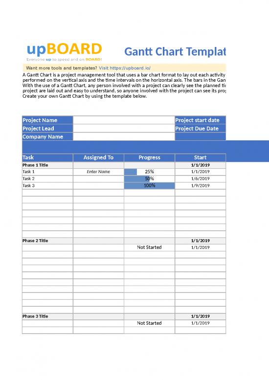 picture_Project Management Spread Sheet 42176 | Free Gantt Chart Template Excel Download