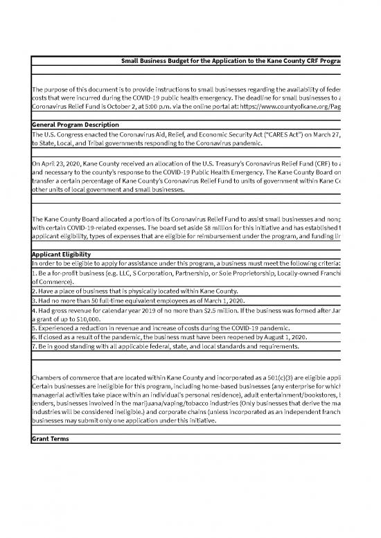 picture1_Budget Spreadsheet 40712 | Kane County Crf Small Business Budget For Application  October December 2020