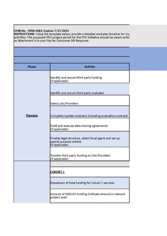 picture Excel Sample Sheet 41264 | Miechv Pfo Workplan Timeline Template