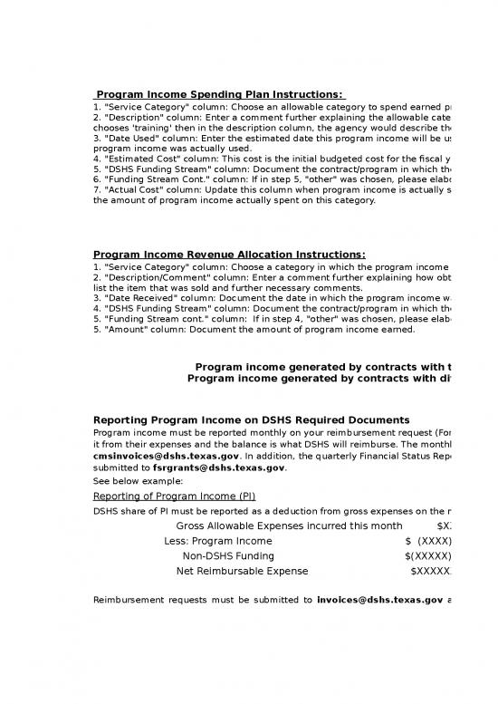 picture Cost Sheet Format In Excel 40955 | Program Income Allocation Spending Plan 2020