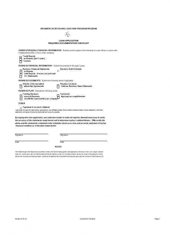 picture_Financial Spreadsheet 41205 | Rlf Brownfields Loan Application