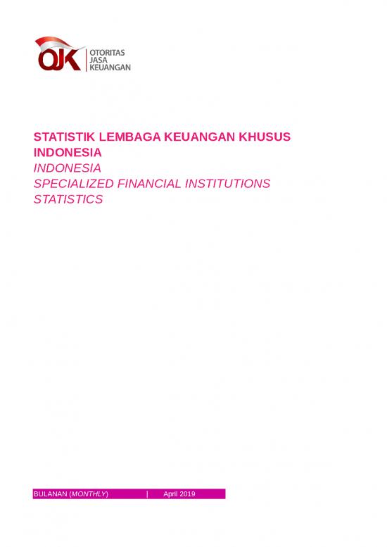 picture_Financial Spreadsheet 40681 | Statistik Lembaga Keuangan Khusus Indonesia   April 2019
