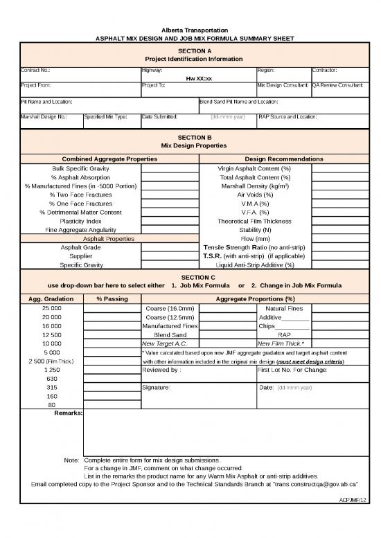 picture_Contractor Excel Template 41675 | Trans B 07 Asphalt Mix Design And Jmf Summary Sheet