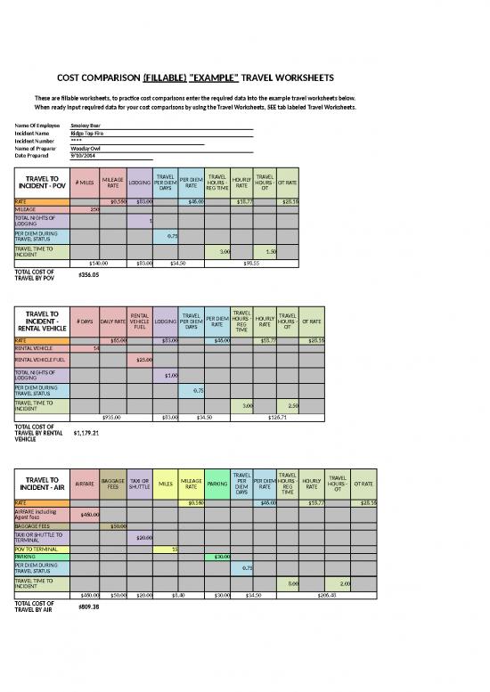 picture1_Comparison Sheet Format In Excel 42154 | Travel Cost Comparison Worksheet