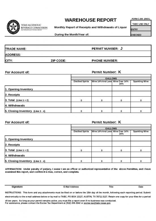 picture Inventory Excel Sheet 42253 | Warehouse Report Form C 200