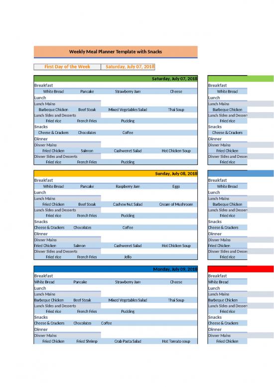 picture_Excel Sample Sheet 41410 | Weekly Meal Planner Template With Snacks V0 1