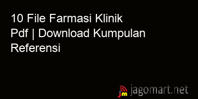 picture 10 File Farmasi Klinik Pdf | Download Kumpulan Referensi