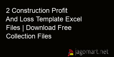 picture 2 Construction Profit And Loss Template Excel Files | Download Free Collection Files