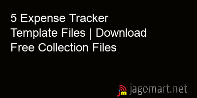 picture 5 Expense Tracker Template Files | Download Free Collection Files