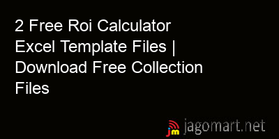 picture 2 Free Roi Calculator Excel Template Files | Download Free Collection Files