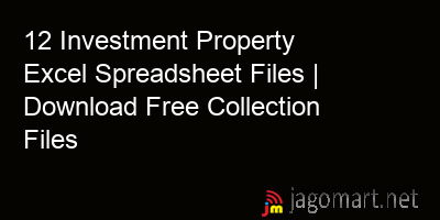 picture 12 Investment Property Excel Spreadsheet Files | Download Free Collection Files