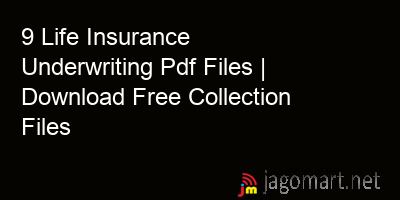 picture 9 Life Insurance Underwriting Pdf Files | Download Free Collection Files