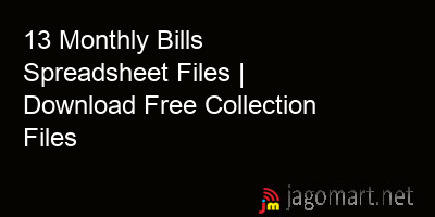 picture 13 Monthly Bills Spreadsheet Files | Download Free Collection Files