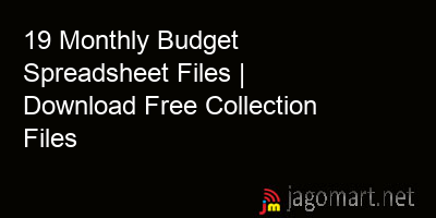 picture 19 Monthly Budget Spreadsheet Files | Download Free Collection Files