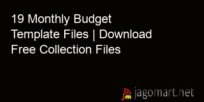 picture 19 Monthly Budget Template Files | Download Free Collection Files