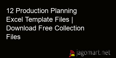 picture 12 Production Planning Excel Template Files | Download Free Collection Files