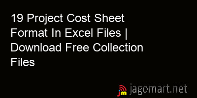 picture 19 Project Cost Sheet Format In Excel Files | Download Free Collection Files