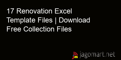 picture 17 Renovation Excel Template Files | Download Free Collection Files