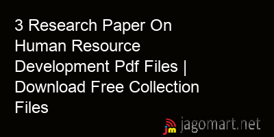 picture 3 Research Paper On Human Resource Development Pdf Files | Download Free Collection Files