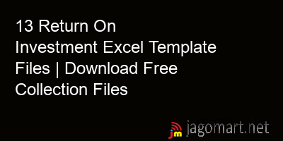 picture 13 Return On Investment Excel Template Files | Download Free Collection Files