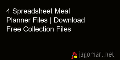 picture 4 Spreadsheet Meal Planner Files | Download Free Collection Files