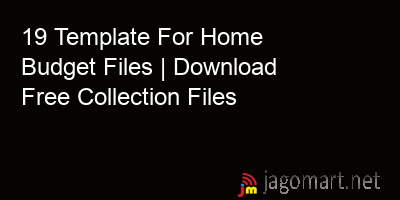 picture 19 Template For Home Budget Files | Download Free Collection Files