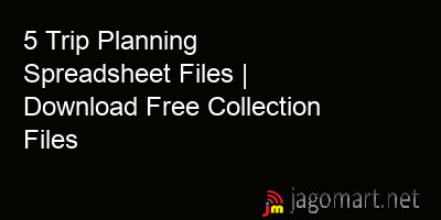 picture 5 Trip Planning Spreadsheet Files | Download Free Collection Files