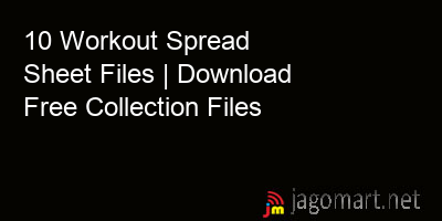 picture 10 Workout Spread Sheet Files | Download Free Collection Files