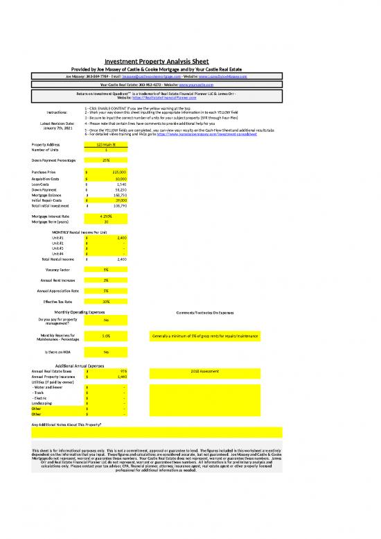 picture Real Estate Investment Analysis Excel Spreadsheet 43076 | 94558964 23f4 4722 98ea 3a8a97f9fe3b