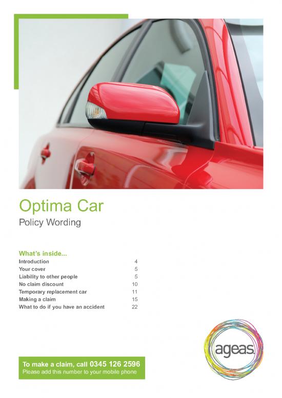 picture_Insurance Pdf 44182 | Ageas Optima 1601 Pb