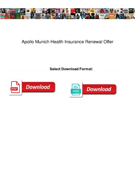 picture Insurance Pdf 43952 | Apollo Munich Health Insurance Renewal Offer
