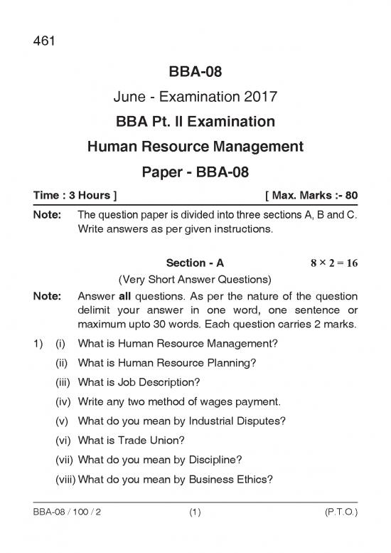 picture Human Resource Management Pdf 43778 | Bba 08
