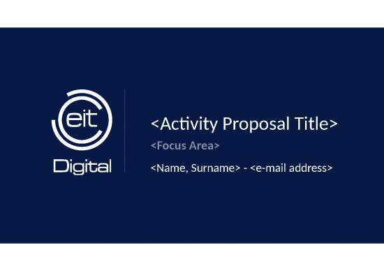 picture Ppt Seminar Proposal 42866 | Eit Digital 2022 Pitch Template